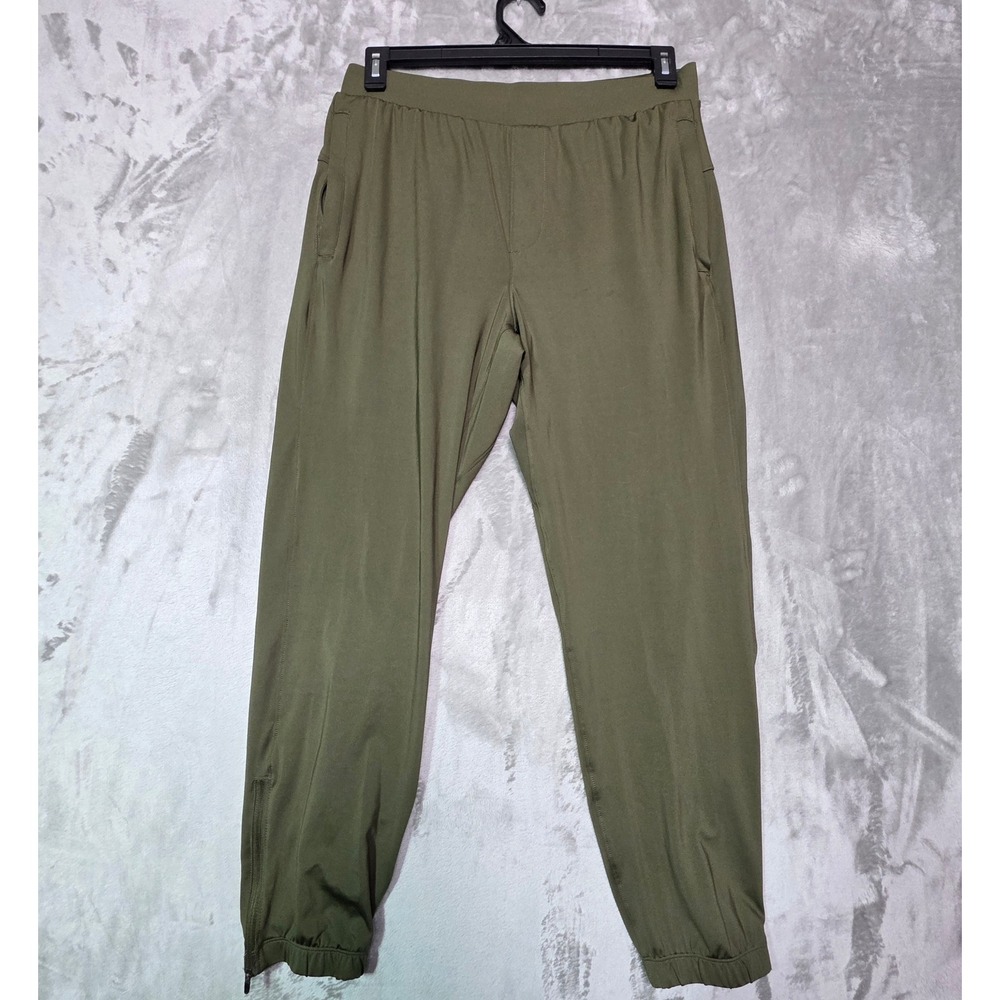 Mondetta Outdoor Project Mens Olive Green Tapered Joggers Size M Ankle Zip